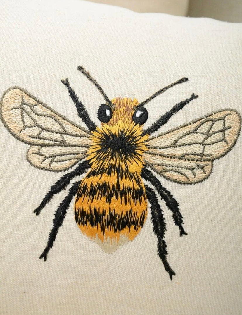 Honey Bee Embroidered Scatter