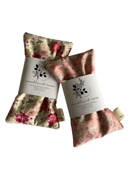 woodland rose kate cotton vintage inspired scented fabric sachet set (2)